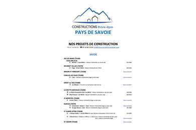 Liste des Projets de constructions sur les Pays de Savoie