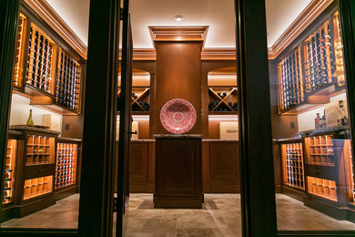 Inspiration for a large timeless wine cellar remodel in Chicago