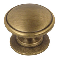 Cosmas - Cosmas 4702BAB Brushed Antique Brass Cabinet Knob, Set of 10 - Cabinet And Drawer Knobs