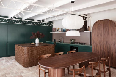 This is an example of a midcentury kitchen in Sydney.