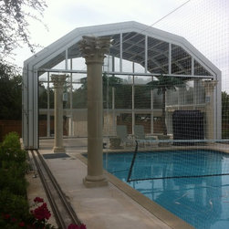 Pool Enclosure retracted away from pool - Products