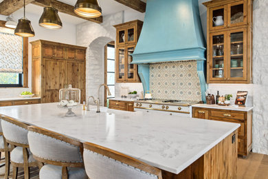 Kitchen - french country kitchen idea in Austin