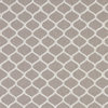 Grey and Off White Geometric Contemporary Oval Upholstery Fabric By The Yard