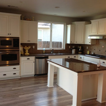 Clean white cabinets--After