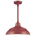 Millennium - Millennium RWHS17-SR One Light Pendant, Satin Red Finish - From the R Series Collection, this warehouse shade (only) is designed for versatility. This product is constructed in metal and is durable. Customize your shade by selecting from a variety of shade finishes. This shade can be converted into a pendant or a wall sconce with the purchase of a separate compatible downrod (stems) or arm (gooseneck) accessory.