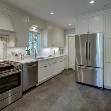 Updated Traditional Kitchen and Powder Room