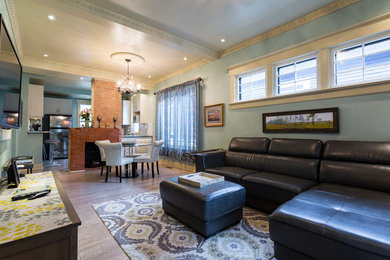 Example of a classic living room design in Calgary