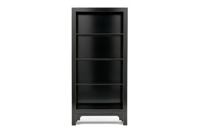 Bonsoni Oriental Black and Gilt Large Bookcase