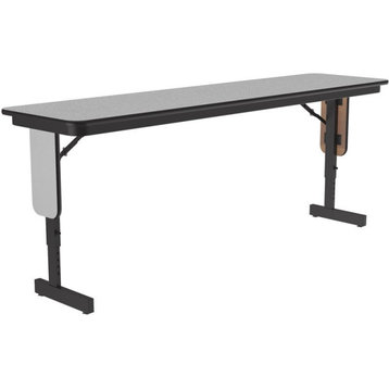 Adjustable Height 3/4" High Pressure Folding Seminar Table in Gray Granite