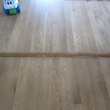BAY SHORE NEW 4" SELECT WHITE OAK INSTALLED/FINISHED W FRUITWOOD & TRAFFIC HD