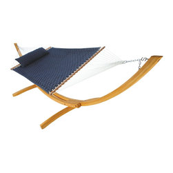 Hatteras Hammocks - Hatteras Soft Weave Hammock, Navy, 13'x55" - Hammocks And Swing Chairs