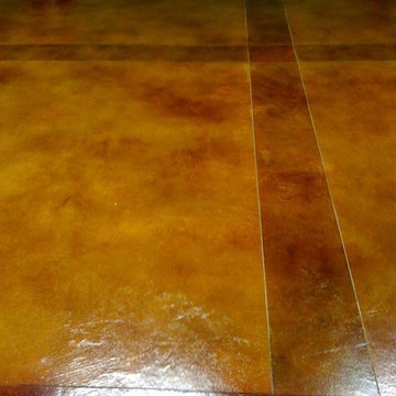 Interior Micro Finish Overlay, Scored and Stained