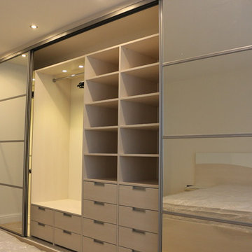 Oriental style sliding wardrobes with matching furniture