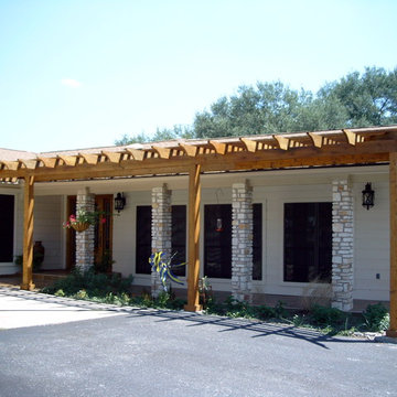 Ipe deck and cedar pergola