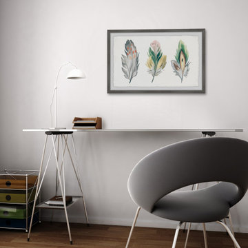"Festive Feathers" Framed Painting Print