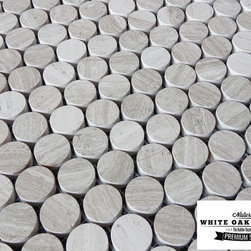 $12.95 a Sq.Ft. Athen Silver Cream Penny Round Tile - Wall And Floor Tile