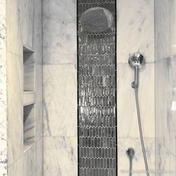 Glam Master Bathroom Remodel in Stoneham MA