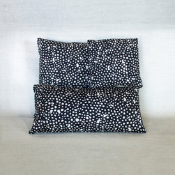 angela adams Starry Black Linen Pillows - Home Decor