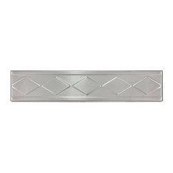 2.5" x 12" Accent (Diamond) Stainless Steel Tile - Kitchen Products