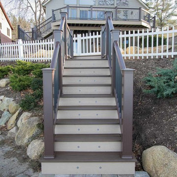 Panoramic Lake Home Deck at Gun Lake