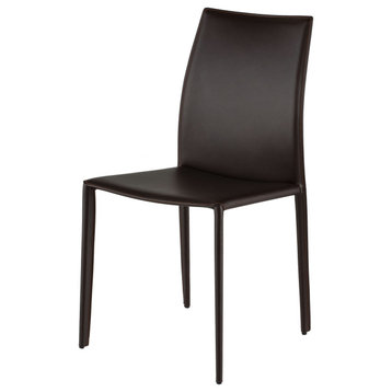 Sienna Brown Leather Dining Chair, Hgga284