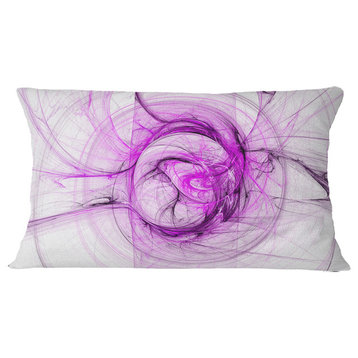 Wisps of Smoke Purple Abstract Throw Pillow, 12"x20"