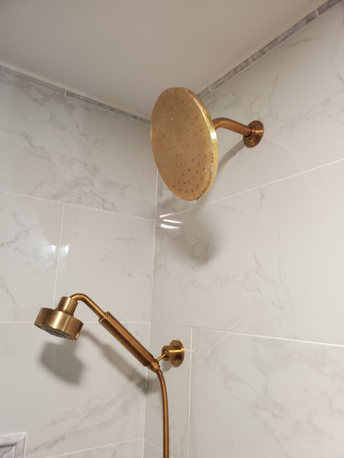 Sudden loss of water pressure in showerhead