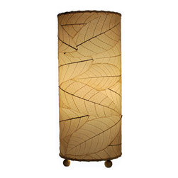 Eangee Home Designs Cocoa Leaf Cylinder Table Lamp | Natural - Table Lamps