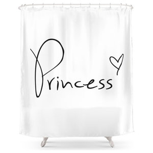 Pembroke Welsh Corgi Hello Shower Curtain Contemporary Shower