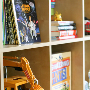 Robot and Space Theme Mashup Kid’s Bedroom