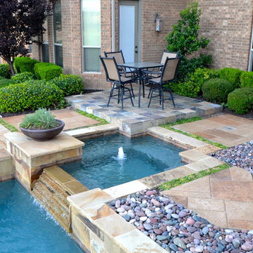 Southlake Rustic Contemporary Pool and Spa