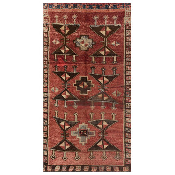 One-of-a-Kind Hand Knotted 4'x8'1" Red/Brown Oriental Area Rug by Loloi
