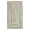 Alliance Concentric Rectangle Braided Rug, Moonstone, 24"x36"