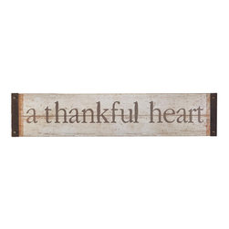 "A Thankful Heart" Wall Art - Wall Decor