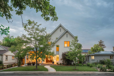 Transitional two-story exterior home idea in Denver