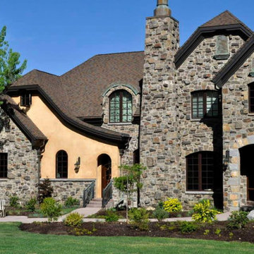 Custom Highlander Real Thin Stone Veneer Home Exterior