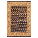 Bareens Designer Rugs - Classic Ziegler Marcy Blue Beige Hand-Knotted Wool Rug - 8'0'' x 9'9'' - Enhance the ambiance of your home with this magnificent Persian-influenced Turkish hand-knotted rug made by skilled artisans capable of creating the most exceptional vegetable dyes and hand-spun wool. This exquisite handmade rug is a one-of-a-kind Peshawar Kafkaz, otherwise identified as Chobi, Chobi Peshawar, Oushak, or Ziegler rug. These handmade rugs are crafted in Pakistan utilizing superior-quality wool imported from Australia, New Zealand, and Korea in two types of weaves: the Persian weave and the Mori weave. This rug is meticulously crafted by hand using the finest natural vegetable dyes extracted from local plants. The artisans use a blend of hand-spun local and fine merino wool, resulting in a rug with a compelling texture, higher lanolin content, and longer staple. The artisans occasionally incorporate natural or artificial silk into the pile to enhance specific motifs. The finished product is an awe-inspiring execution of flawless design and an understated palette that exudes elegance.