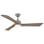 HInkley - Hinkley Sculpt 60" Integrated LED Indoor/Outdoor Ceiling Fan, Graphite - Sculpt defines modern elegance. Its Solid Wood blades are complemented by a clean etched opal glass, seamlessly adding the adequate amount of contemporary character. Sculpt features solid wood blades and is available in Matte Black with Walnut blades or Graphite with Driftwood blades. Sculpt is DAMP rated, making it perfect for both interior and outdoor settings.