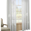 Rhapsody Hydrangea Layered Fabric Pole Top Curtain Panel White