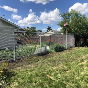 Chain link fence installation