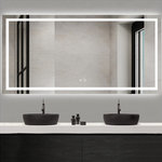 CLOVIS - CLOVIS Rectangular LED Wall-Mount Touch Fog Free Bathroom Dimmable Vanity Mirror - This is a great selection of a lighted mirror you will get suitable for the bathroom. The mirror has a large size of 36 by 72 inches and therefore a fine option that will fit most bathrooms.