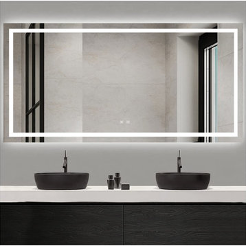 CLOVIS Rectangular LED Wall-Mount Touch Fog Free Bathroom Dimmable Vanity Mirror
