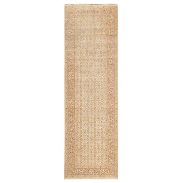 Naihati, One-of-a-Kind Hand-Knotted Area Rug Ivory, 2'7"x8'3"