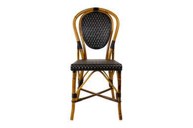 black and cream mediterranean bistro chair