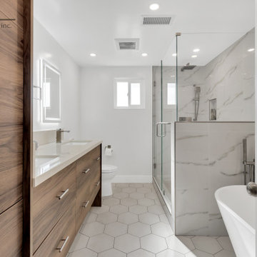 Bathroom remodel and addition in Hayward, CA