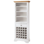 Bentley Designs - Hampstead 2-Tone Painted Furniture Wine Rack - Hampstead Two Tone Painted Wine Rack offers elegance and practicality for any home. Soft-grey paint finish contrasts beautifully with warm American Oak veneer tops, guaranteed to make a beautiful addition to any home.