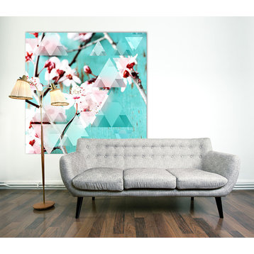 Crystalized Cherry Blossoms Fine Art Giant Canvas Print, 54"x54"