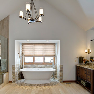 Clean Line Craftsman Style Master Bath