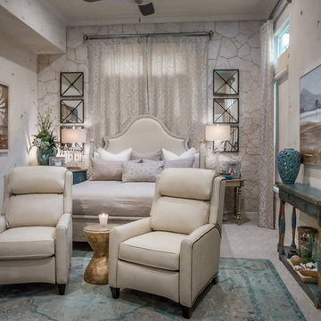 Traditional Guest Suit with Rustic and Glamorous Elements
