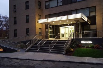 Example of an exterior home design in New York